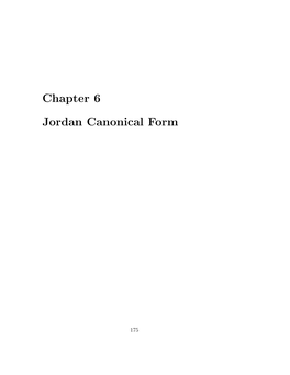 Chapter 6 Jordan Canonical Form