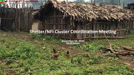 Shelter/NFI Cluster Coordination Meeting September 04, 2020 10:00