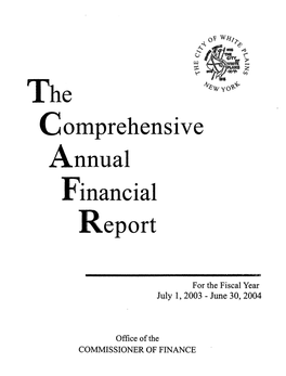 The C Omprehensi Ve Annual Financial Report