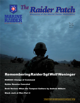 Raider Patch Magazine of the Marine Raider Association