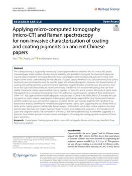 And Raman Spectroscopy for Non-Invasive Characterization Of