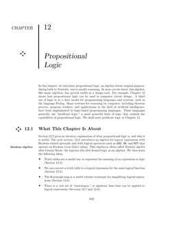 12 Propositional Logic