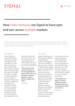 How Index Ventures Use Signal to Have Eyes and Ears Across Multiple Markets