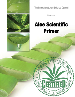 Aloe Scientific Primer International Aloe Science Council