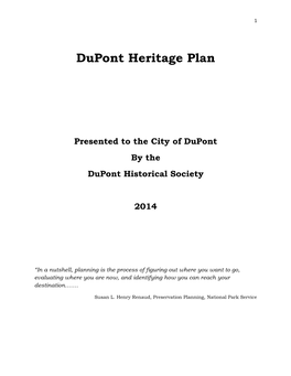 Dupont Heritage Plan