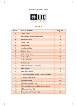 LIC Address Book 2011.Pdf