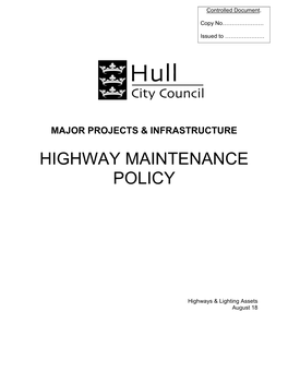 Highway Maintenance Policy