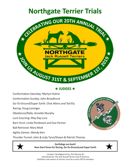 Northgate Terrier Trials