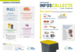 Déchets Recyclables ! Contacts CCPV Afin De Ne Pas Rater Le Service…