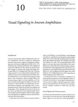 Visual Signaling in Anuran Amphibians