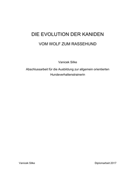 Die Evolution Der Kaniden