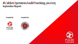 Cablesoperatorsaudittracking (#COAT) September Report