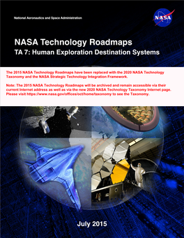 TA 7: Human Exploration Destination Systems