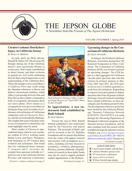 THE JEPSON GLOBE a Newsletter from the Friends of the Jepson Herbarium