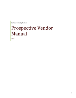 Prospective Vendor Manual