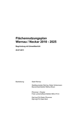 Flächennutzungsplan Wernau / Neckar 2010 - 2025