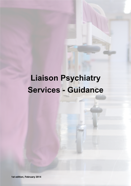 Liaison Psychiatry Services - Guidance