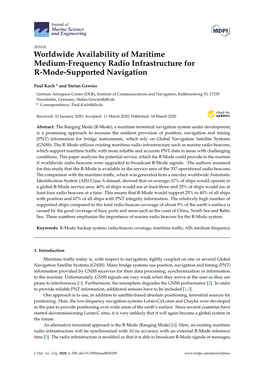 Worldwide Availability of Maritime Medium-Frequency Radio Infrastructure for R-Mode-Supported Navigation
