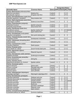 Estero Marsh Preserve Plant Species List