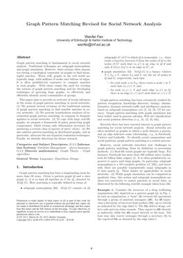 Graph Pattern Matching Revised for Social Network Analysis