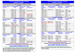 The Easy to Understand North Isles Timetable