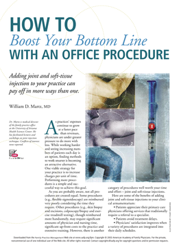 How to Boost Your Bottom Line with an Office Procedure -- Family