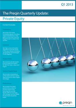 The Preqin Quarterly Update: Private Equity