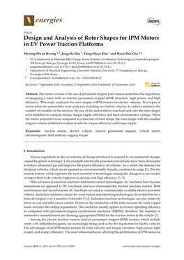 Design and Analysis of Rotor Shapes for IPM Motors in EV Power Traction Platforms