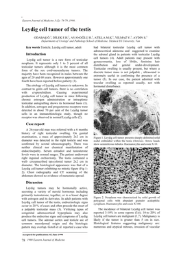 Leydig Cell Tumor of the Testis