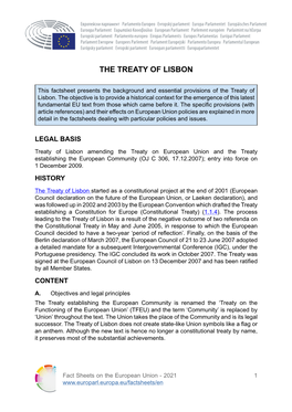 The Treaty of Lisbon