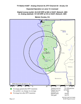 ©2009 Hammett & Edison, Inc. TV Station KAEF • Analog Channel 23