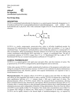 Remifentanil Hydrochloride)