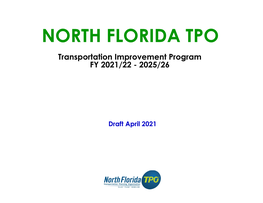 NORTH FLORIDA TPO Transportation Improvement Program FY 2021/22 - 2025/26