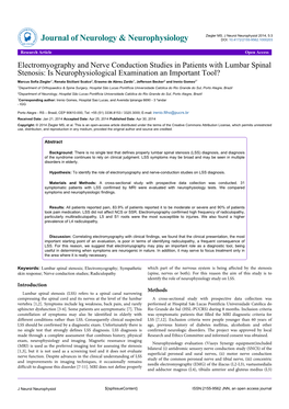 Electromyography and Nerve Conduction Studies in Patients With