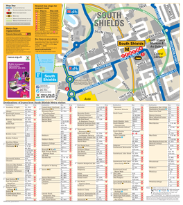 South Shields S T N Departures from a Bus Stop, T Ext * the T Metro Apologise for Any Inconvenience This May Cause