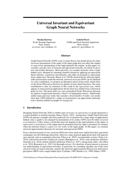 Universal Invariant and Equivariant Graph Neural Networks