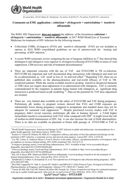 Cobicistat + Elvitegravir + Emtricitabine + Tenofovir Alfenamide