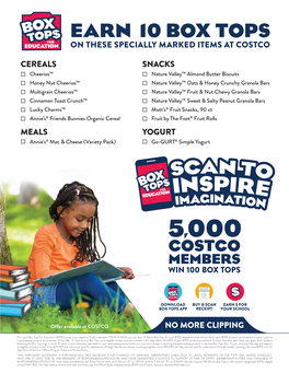 Earn 10 Box Tops on These Specially Marked Items at Costco