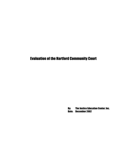 Evaluation of the Hartford Community Court