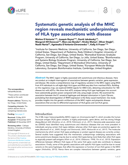 Systematic Genetic Analysis of the MHC Region Reveals Mechanistic