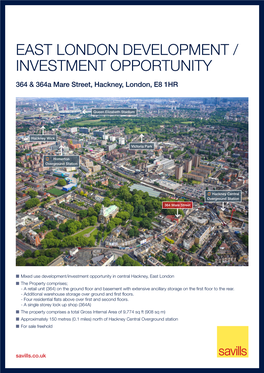 East London Development / Investment Opportunity