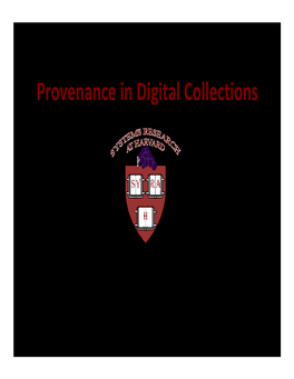 Provenance in Digital Collections, Margo Seltzer