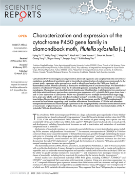 Characterization and Expression of the Cytochrome P450 Gene Family In