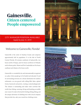 Welcome to Gainesville, Florida!