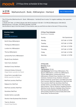 219 Bus Time Schedule & Line Route