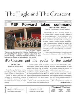 II MEF Forward Takes Command Lance Cpl