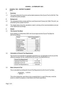 23 February 2021 5. Council