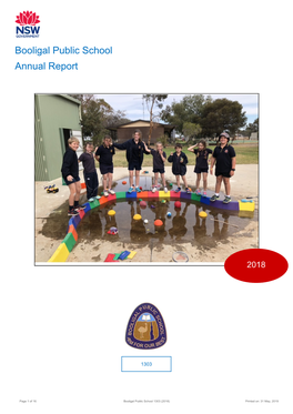 2018 Booligal Public School Annual Report