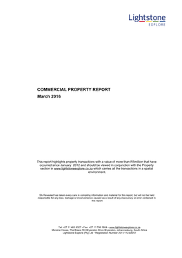 Commercial Property Report Master