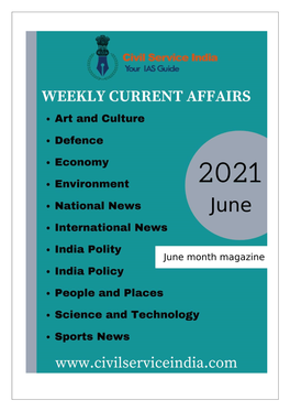 Download Weekly Current Affairs Magazine Here
